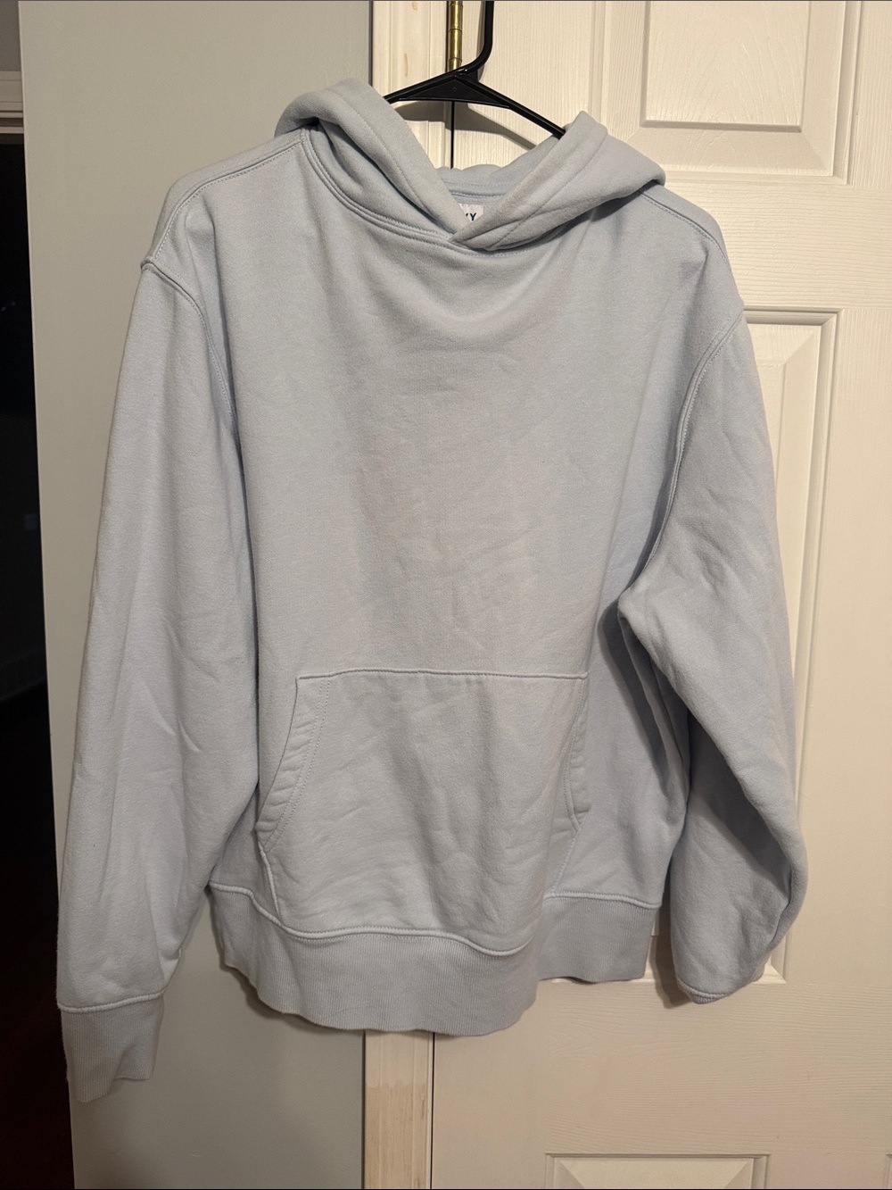 Old Navy Men's Light Blue Hooded Sweatshirt